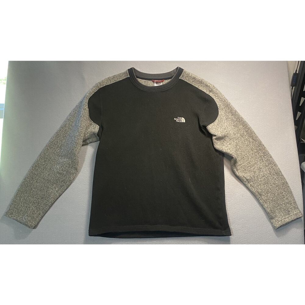 The North Face Mens Large Gray Fleece Crewneck Pullover Outdoor Casual